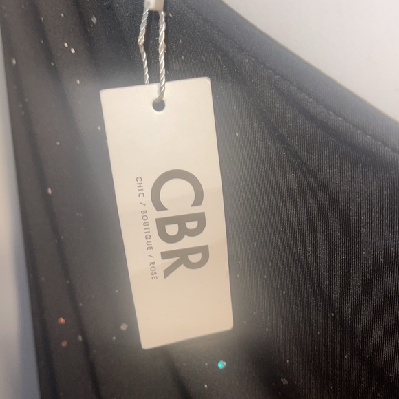 CBR NWT One shoulder Black Glitter dress. Small. - Picture 12 of 14